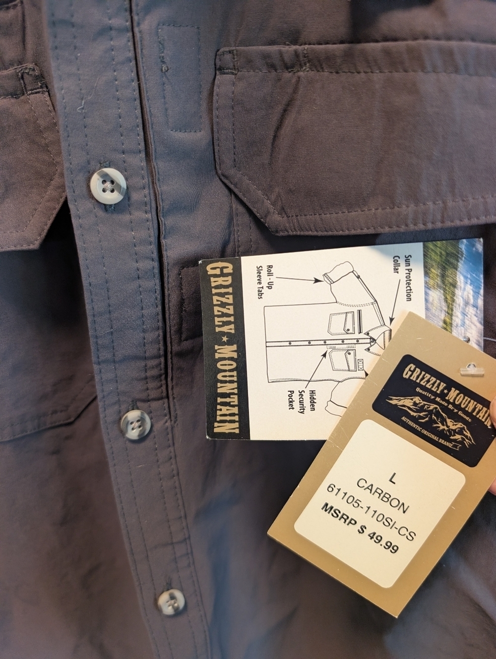 Grizzly Mountain Button-Up Utility Shirt - Picture 4 of 6